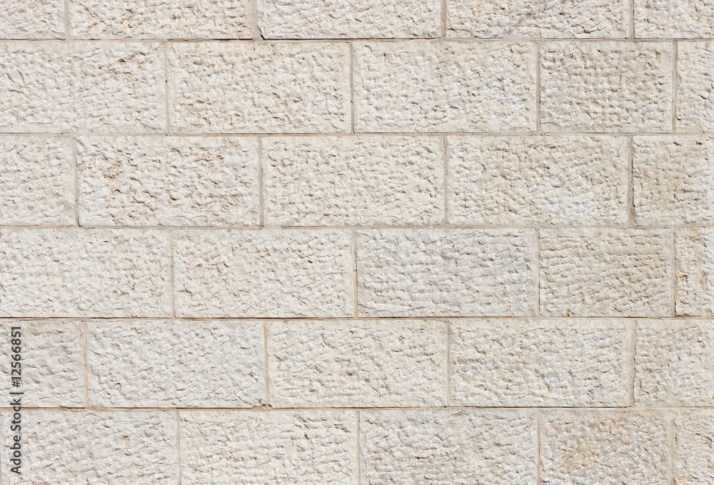 Obraz premium Vertical wall built of Jerusalem stone blocks