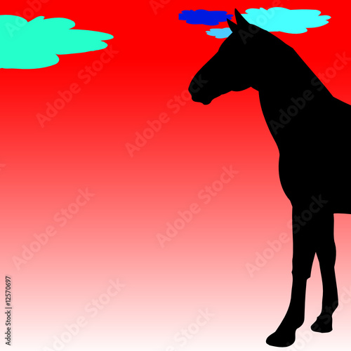 horse illustration vector silhouettes