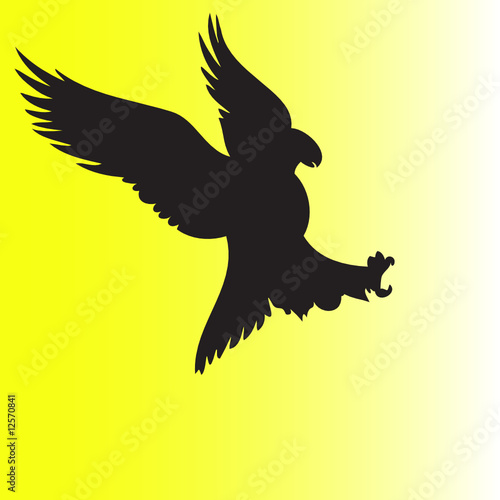 eagle action illustration vector silhouettes