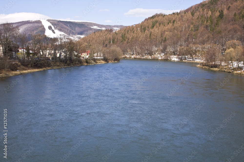 winter river view