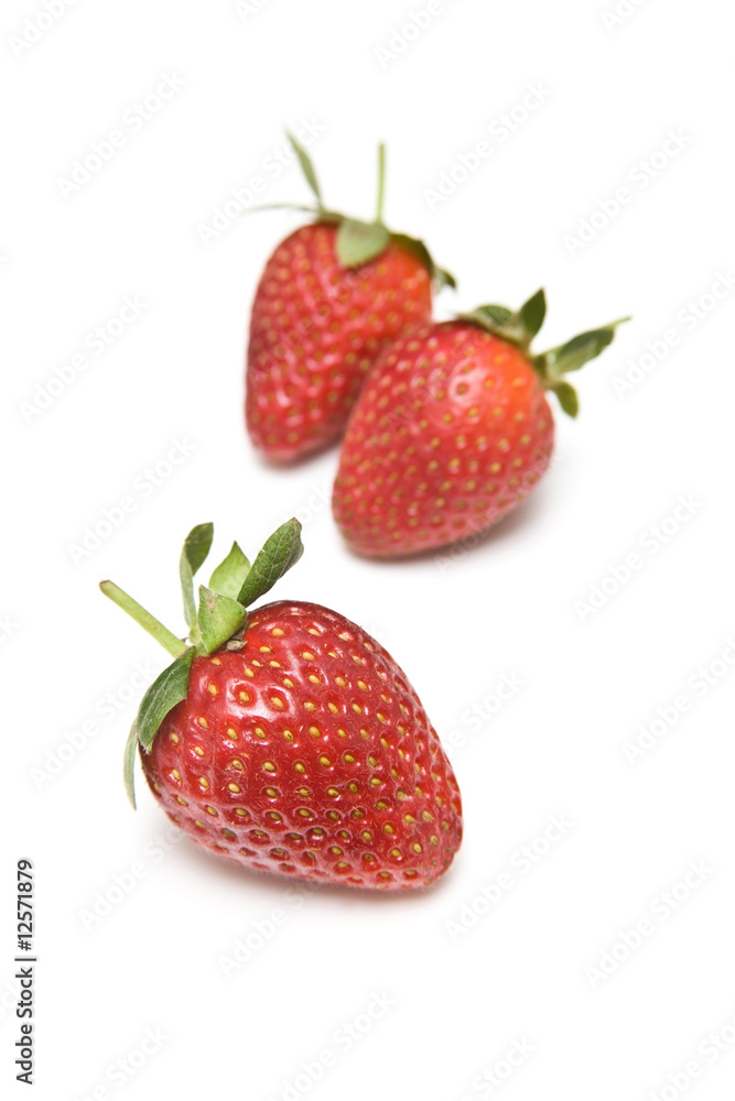 Strawberries isolated on a white background. Strawberries isolated on a white background.