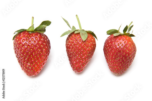 Strawberries isolated on a white background. photo