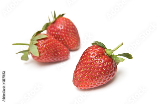 Strawberries isolated on a white background. photo