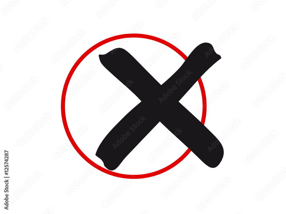 Obraz premium Kreuz auf dem Wahlschein