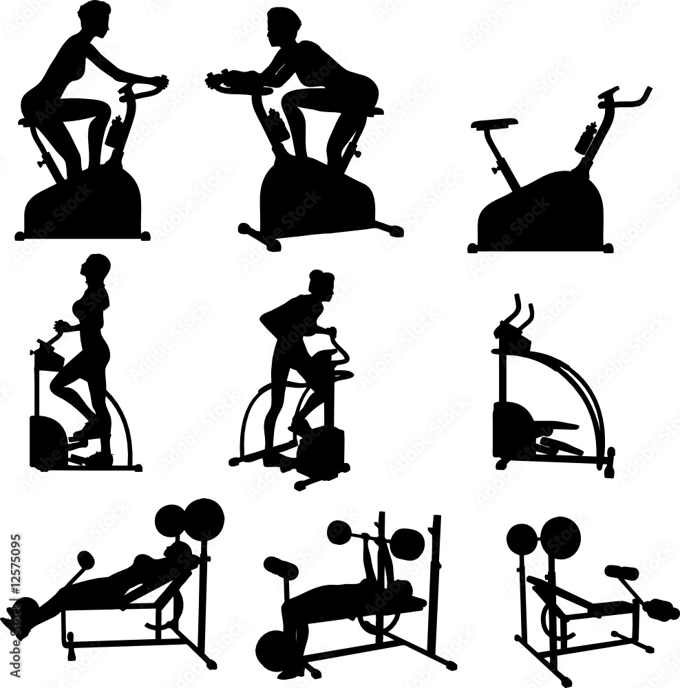 Female Excercise Silhouettes