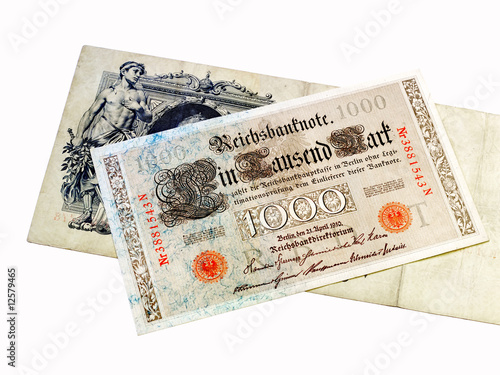 Old banknotes photo