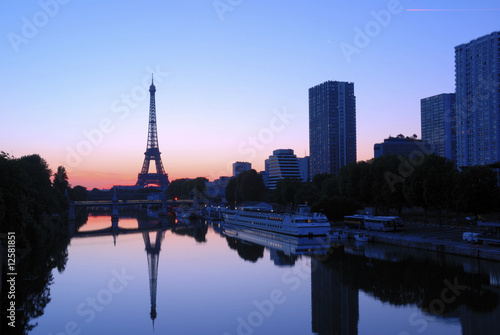 Eiffel tower at sunrise