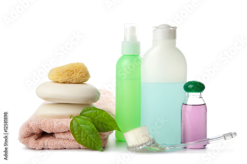 cosmetics and body care isolated