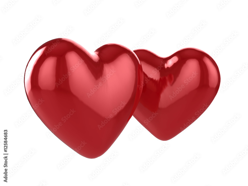Glossy 3d hearts Glossy 3d hearts