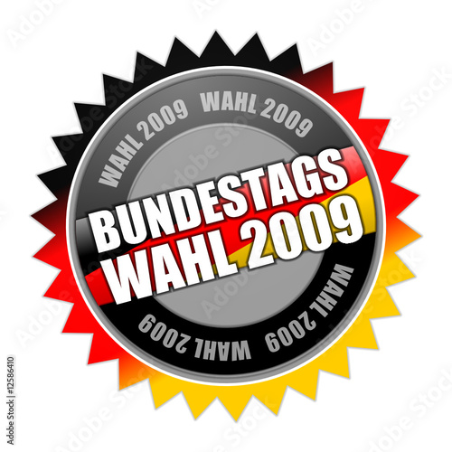 bundestagswahl 2009 plakette schwarz-rot-gold