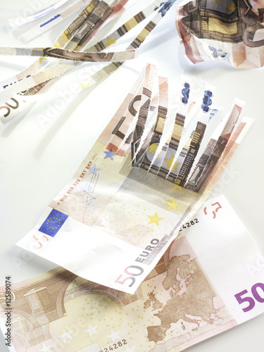 Euroschein geschreddert
