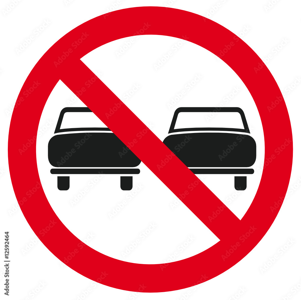 Placa Proibido Ultrapassar