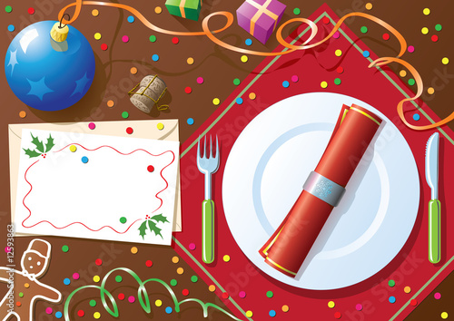 Christmas dinner table