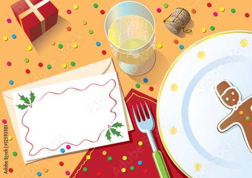 Christmas dinner table