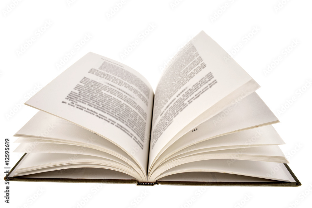 Open book isolated on white background Open book isolated on white background
