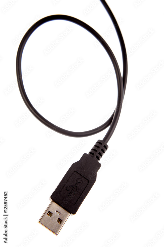 USB plug on white background USB plug on white background