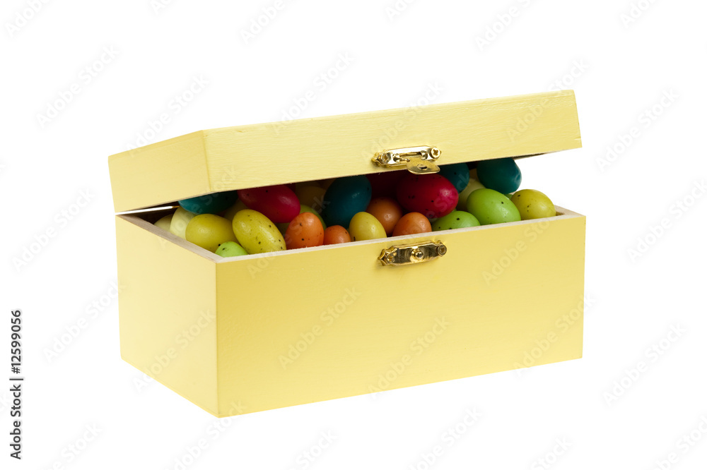 box of easter eggs