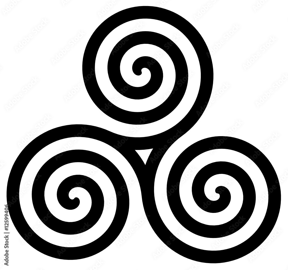 Tryskell Triple Spiral Symbol 010