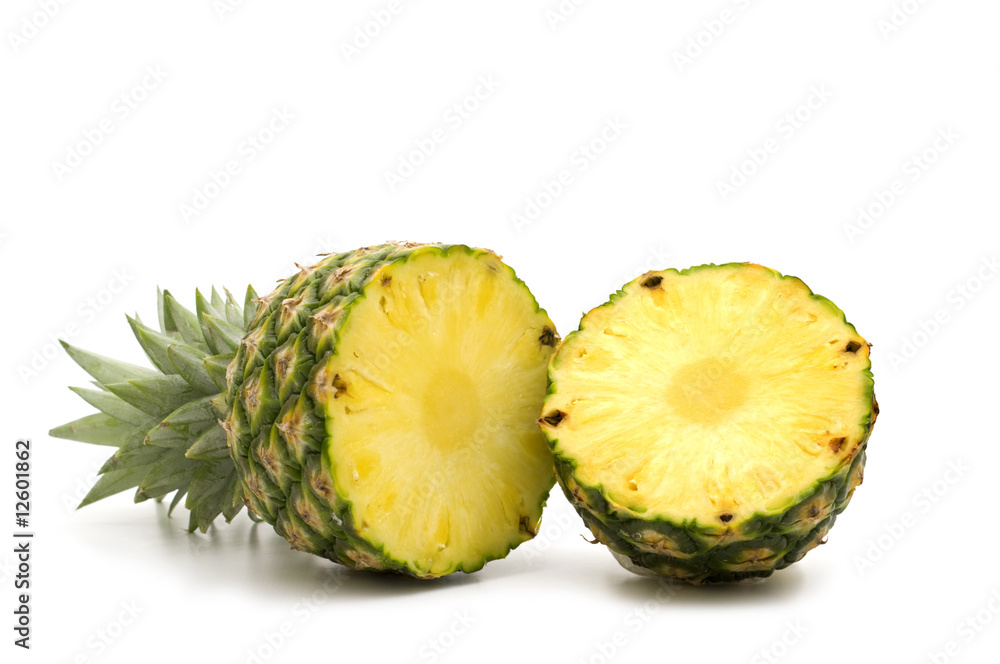 fresh slice pineapple on white background fresh slice pineapple on white background