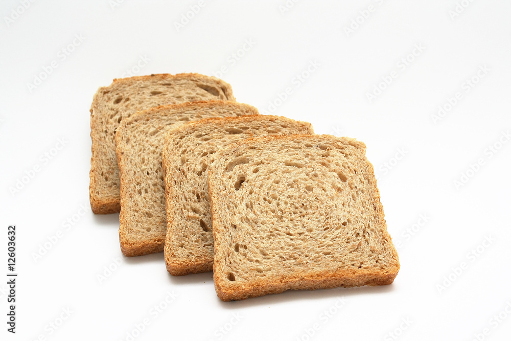 Toast bread on white background Toast bread on white background
