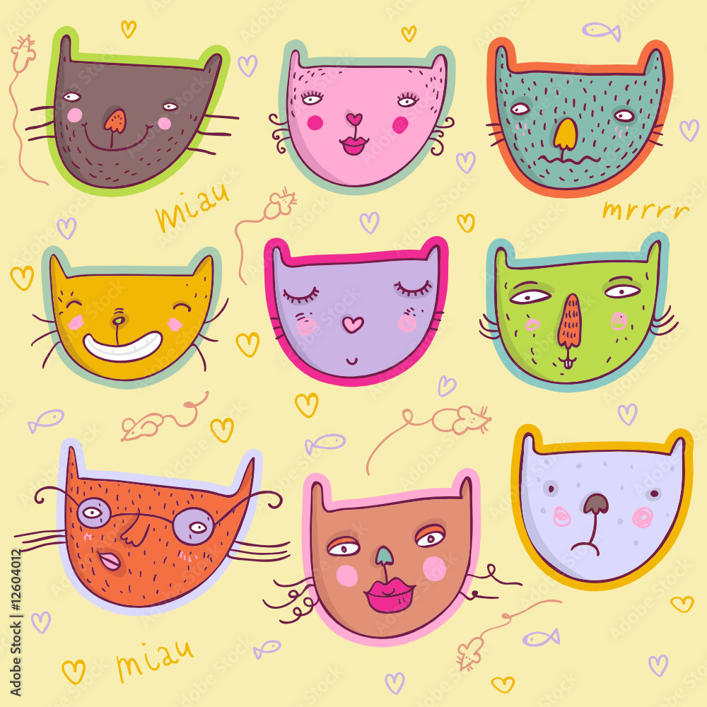 colorful funny cats colorful funny cats