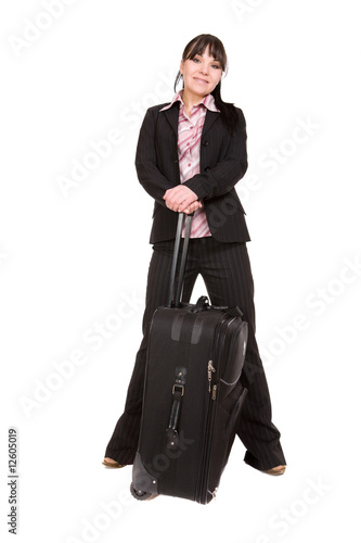 businesswoman with suitcase