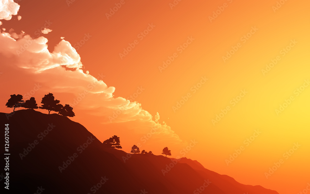 Fototapeta premium golden sunset