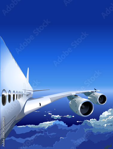 Vector Passenger Jet in the Sky