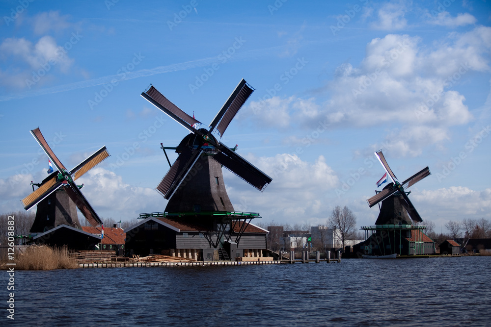 dutch windmill at the zaanse schans dutch windmill at the zaanse schans