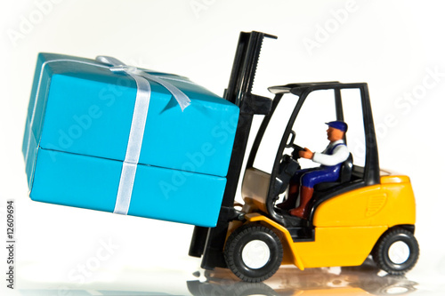 Forklift and present