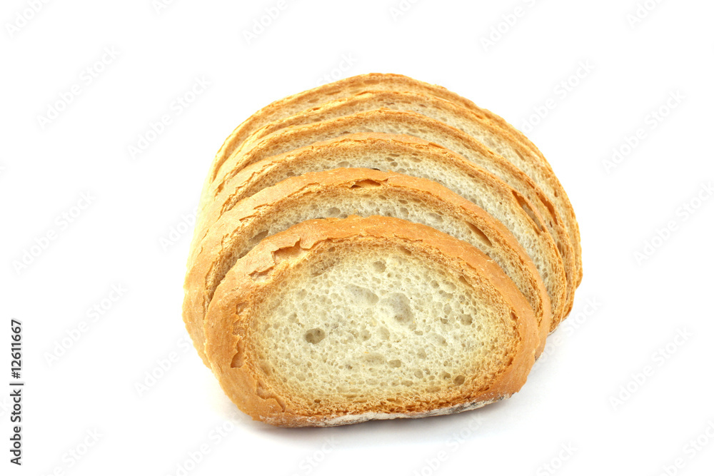 sliced bread close up in studio