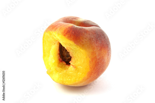 bitten juicy peach