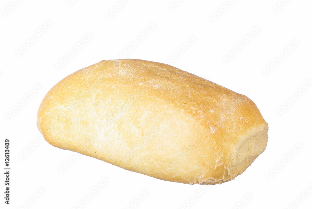 Fresh baguette on white background Fresh baguette on white background