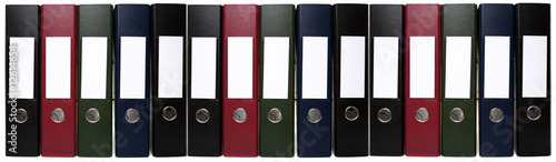Obraz w ramie Long Chain of Office Lever Arch Files