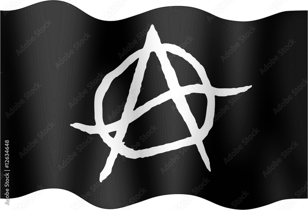 Aventurero Ocho Estribillo Bandera anarquista vector de Stock | Adobe Stock