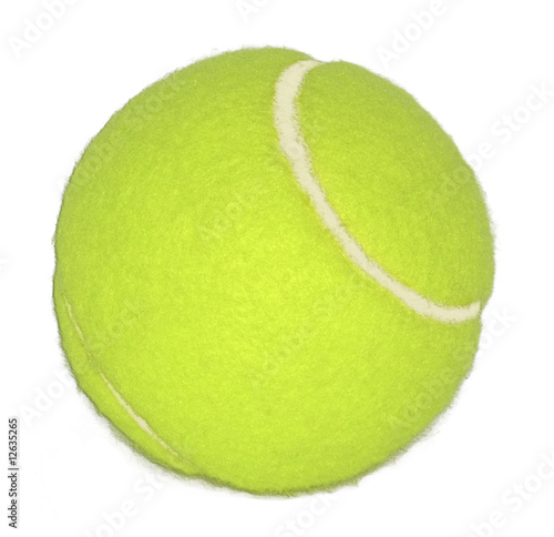 Tennis ball isolated on white.