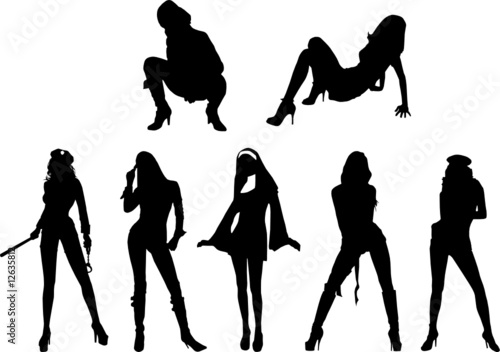silhouette sexy girls