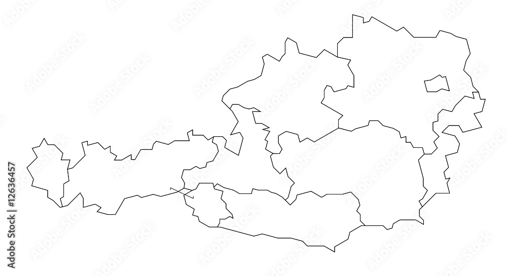 Österreich Karte der Bundesländer