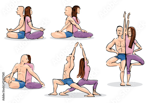 Practising Yoga in Couple