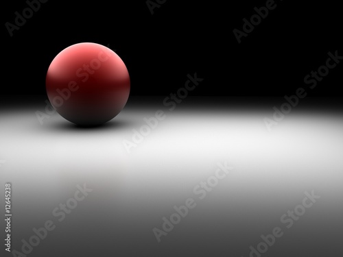 sfera rossa su base bianca