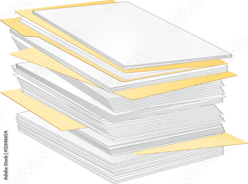 Stack of Papers and Folders
