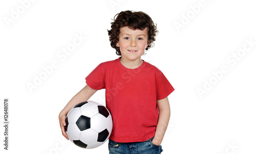 Adorable boy with soccerball © Gelpi