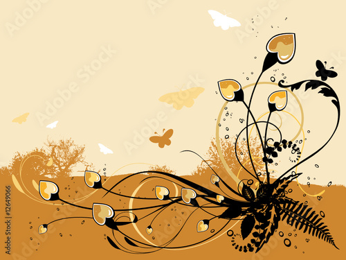 beauty graphic floral background