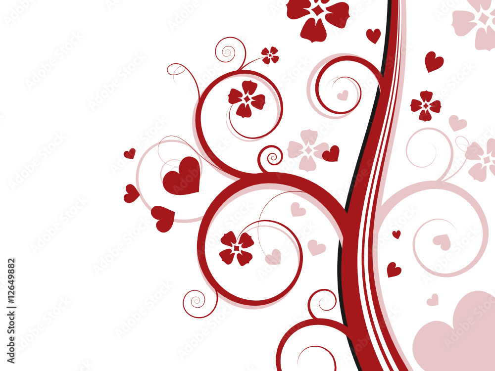red ornament with hearts