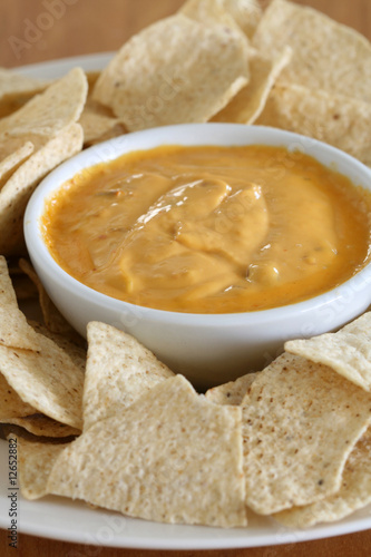 Tortilla Chips and Cheese Dip