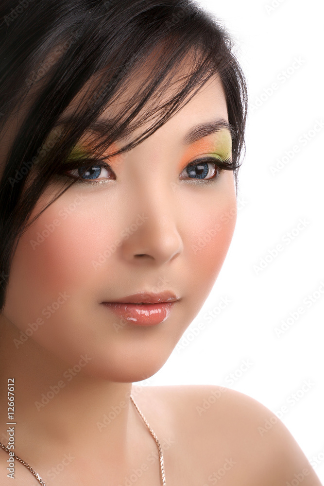 Fototapeta premium woman on white