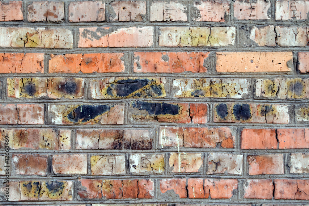 old wall from a red brick. background 1
