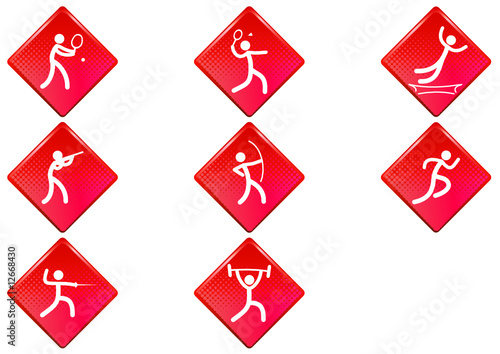 Pictogrammes des jeux olympiques d'été losange rouge(partie 4)