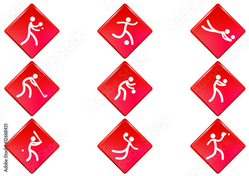 Pictogrammes des jeux olympiques d'été losange rouge(partie 3)