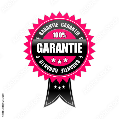 100% garantie siegel pink